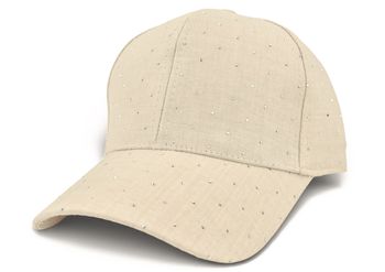 styleBREAKER Baseball Cap mit Strass Steinen | 6-Panel Kappe Glitzer | Verstellbare Basecap für Sommer Party & Freizeit