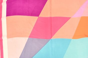 styleBREAKER Damen Nickituch mit Rauten Muster & Colour Blocking | quadratisches Halstuch 70x70 cm | weiches Satin Tuch für Frühling & Sommer