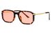styleBREAKER Retro Sonnenbrille Hexagonal | Geometrische Panto Brille | Vintage Keyhole Design UV400 (Kat. 1) | Inkl. Stoffbeutel & Putztuch