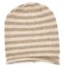 styleBREAKER Damen Feinstrick Beanie Mütze mit Streifen Muster | Slouch Strickmütze | weiche Viskose & Wolle