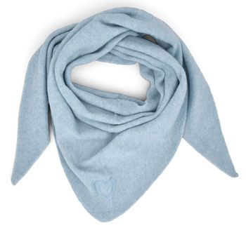 styleBREAKER Damen Strick Dreieckstuch mit gesticktem Herz | großes Halstuch 190x65 cm | weiche Viskose | Schultertuch