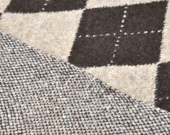 styleBREAKER Damen Mini Strick Dreieckstuch mit Argyle Muster | 2in1 Wende Halstuch 101x35 cm | Viskose & Wolle | Scandi Sophie Scarf