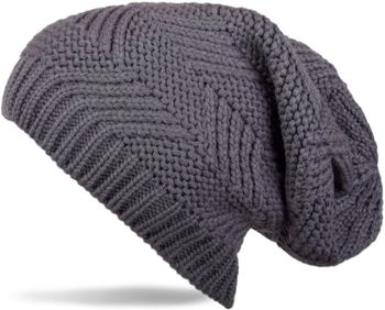 styleBREAKER Unisex Beanie Strickmütze mit Struktur Muster, Mütze gestrickt, Einfarbig Uni Winter 04024017