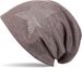 styleBREAKER klassische Unisex Beanie Mütze mit Stern Strass Applikation, warm 04024023