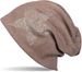 styleBREAKER klassische Unisex Beanie Mütze mit Stern Strass Applikation, warm 04024023