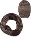 styleBREAKER Schal und Mütze Kombi Set, gestreifter Glattstrick Loop Schlauchschal mit Strick Beanie Mütze 01018204