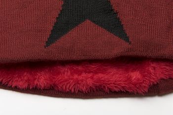 styleBREAKER warme klassische Strick Beanie Mütze mit Stern und sehr weichem Innenfutter, Unisex 04024026