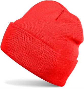 styleBREAKER Unisex Beanie Mütze einfarbig | Klassische Feinstrick Winter Strickmütze mit breitem Umschlag | Elastische Beanie in vielen Farben für Damen und Herren