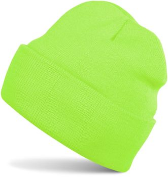 styleBREAKER Unisex Beanie Mütze einfarbig | Klassische Feinstrick Winter Strickmütze mit breitem Umschlag | Elastische Beanie in vielen Farben für Damen und Herren