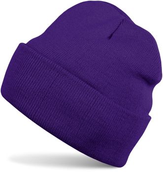 styleBREAKER Unisex Beanie Mütze einfarbig | Klassische Feinstrick Winter Strickmütze mit breitem Umschlag | Elastische Beanie in vielen Farben für Damen und Herren