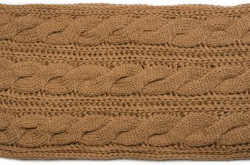 styleBREAKER Schal, Mütze und Handschuh Set, Zopfmuster Strickschal mit Bommelmütze und Handschuhe, Damen 01018208