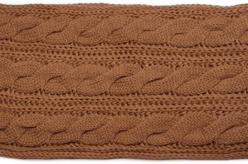 styleBREAKER Schal, Mütze und Handschuh Set, Zopfmuster Strickschal mit Bommelmütze und Handschuhe, Damen 01018208
