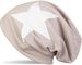 styleBREAKER Unisex Stoff Beanie Mütze mit Stern Print, Stretch Slouch Longbeanie 04024038