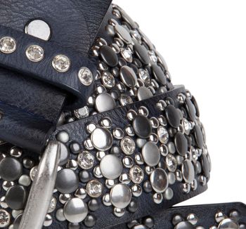 styleBREAKER edler Nietengürtel im Vintage Design, Nieten und Strass, kürzbar, Damen 03010052