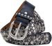 styleBREAKER edler Nietengürtel im Vintage Design, Nieten und Strass, kürzbar, Damen 03010052
