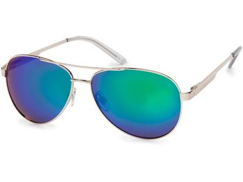 styleBREAKER polarisierte Flieger Sonnenbrille, Pilotenbrille mit Federscharnier, Etui und Putztuch, Unisex 09020046
