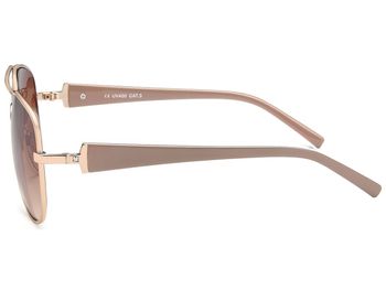 styleBREAKER Damen Sonnenbrille Pilotenbrille mit Strass | Edle Fliegerbrille Tropfenform UV400 | Metall Gestell mit Verlaufstönung | Inkl. Etui & Tuch