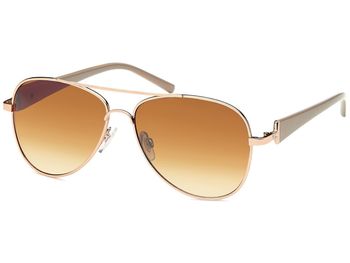 styleBREAKER Damen Sonnenbrille Pilotenbrille mit Strass | Edle Fliegerbrille Tropfenform UV400 | Metall Gestell mit Verlaufstönung | Inkl. Etui & Tuch
