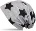 styleBREAKER Unisex Stoff Beanie Mütze mit Sterne und Vintage Punkte Muster, mit Rissen im Destroyed used Look 04024046