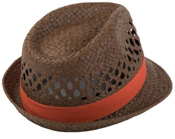 styleBREAKER luftiger Strohhut mit kontrastfarbigem Zierband, Sommerhut, Unisex 04025001