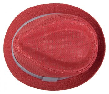 styleBREAKER Trilby Hut, leichter Papierhut mit kontrastfarbigem Zierband, Unisex 04025002