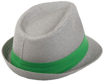 styleBREAKER Trilby Hut, leichter Papierhut mit kontrastfarbigem Zierband, Unisex 04025002