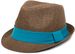styleBREAKER Trilby Hut, leichter Papierhut mit kontrastfarbigem Zierband, Unisex 04025002
