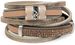 styleBREAKER Vintage Wickelarmband mit Strass, Gliederkette und Magnetverschluss, 3-Reihig, Armband, Damen 05040024