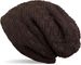 styleBREAKER Feinstrick Longbeanie Mütze mit Flecht Muster und warmem Fleece Innenfutter | Winter Strickmütze Unisex elastisch weich bequem warm