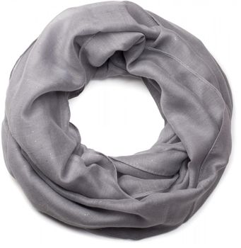 styleBREAKER Damen Loop Schal mit Glitzer-Effekt | Einfarbiger Schlauchschal aus weicher Viskose | Leicht & Elegant | 87 x 93 cm
