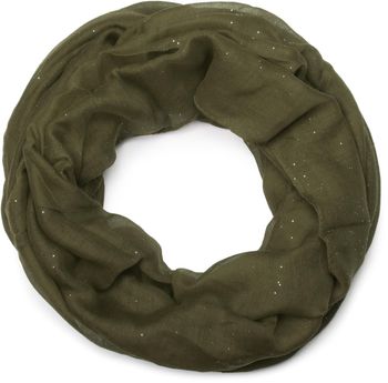 styleBREAKER Damen Loop Schal mit Glitzer-Effekt | Einfarbiger Schlauchschal aus weicher Viskose | Leicht & Elegant | 87 x 93 cm
