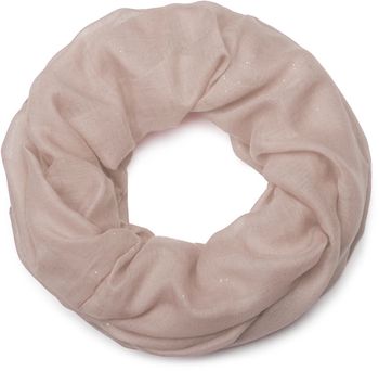 styleBREAKER Damen Loop Schal mit Glitzer-Effekt | Einfarbiger Schlauchschal aus weicher Viskose | Leicht & Elegant | 87 x 93 cm