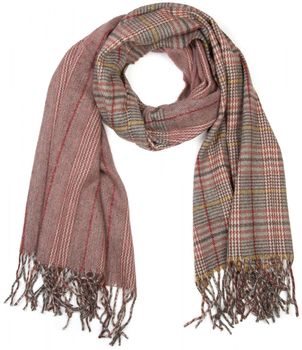styleBREAKER breiter XXL Schal mit Fransen im Day and Night Design mit schottischem Tartan Plaid Muster, Unisex 01018138