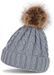 styleBREAKER Zopfmuster Bommelmütze, Strickmütze mit Fellbommel, Winter Beanie Mütze, Unisex 04024064