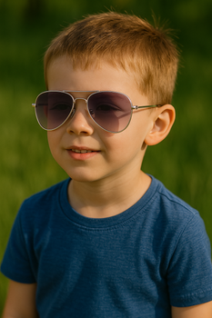 styleBREAKER Kinder Sonnenbrille Pilotenform mit verspiegelten oder getönten Gläsern | Edelstahl Rahmen UV400 Schutz | für Jungen und Mädchen 4 bis 10 Jahre