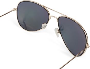 styleBREAKER Kinder Sonnenbrille Pilotenform mit verspiegelten oder getönten Gläsern | Edelstahl Rahmen UV400 Schutz | für Jungen und Mädchen 4 bis 10 Jahre
