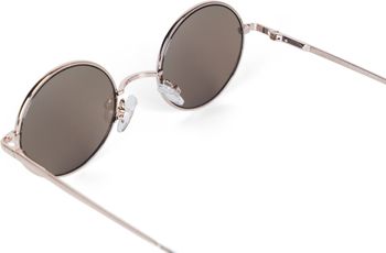 styleBREAKER Unisex Sonnenbrille Klein Rund | Retro Hippie Style mit Federscharnier | UV400 Metall Rahmen extra schmal für zierliche Gesichter | Inkl. Etui & Putztuch
