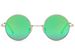 styleBREAKER Unisex Sonnenbrille Klein Rund | Retro Hippie Style mit Federscharnier | UV400 Metall Rahmen extra schmal für zierliche Gesichter | Inkl. Etui & Putztuch