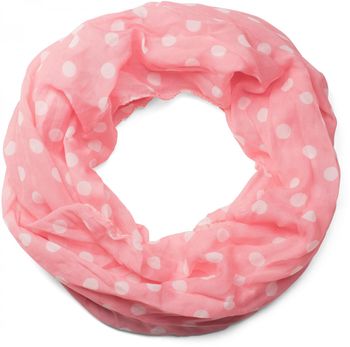 styleBREAKER Damen Punkte Muster Loop Schlauchschal, seidig leicht, Polka Dots, Tuch 01016111