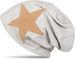 styleBREAKER Beanie Mütze mit aufgenähtem Kunstleder Stern, Slouch Longbeanie, Unisex 04024071