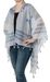 styleBREAKER leichter Sommer Poncho mit Ethno Muster, Quasten, Strand, Boho Style, Damen 08010022