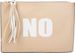 styleBREAKER Clutch mit YES und NO Print, Quasten Anhänger am Reißverschluss, Armschlaufe und Umhängegurt, Damen 02012078
