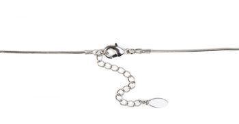 styleBREAKER Halskette mit rundem Ethno Muster Anhänger besetzt mit Strass, Schlangenkette, Karabiner Verschluss, Damen 05030021