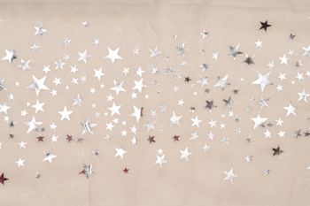 styleBREAKER Damen Loop Schal mit Metallic Sterne Print | Glitzer Schlauchschal ca. 89 x 75 cm | Leichter Rundschal für Frühjahr & Herbst