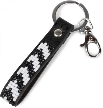 styleBREAKER Schlüsselanhänger mit eingesetzten Strass Steinen, Befestigungsring, Karabiner, Damen 05050019