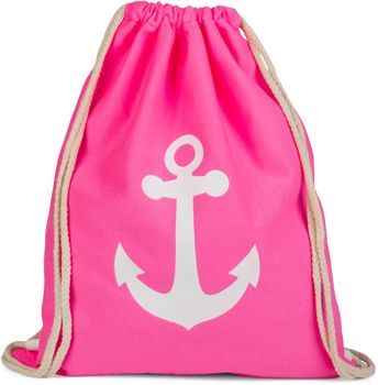 styleBREAKER Turnbeutel Rucksack mit Anker Print, Sportbeutel, Unisex 02012089