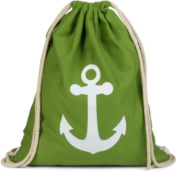 styleBREAKER Turnbeutel Rucksack mit Anker Print, Sportbeutel, Unisex 02012089