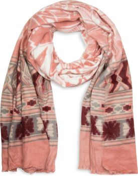 styleBREAKER breiter XXL Schal mit Azteken Ethno Boho Muster und Fransen, Strickschal, Unisex 01017026