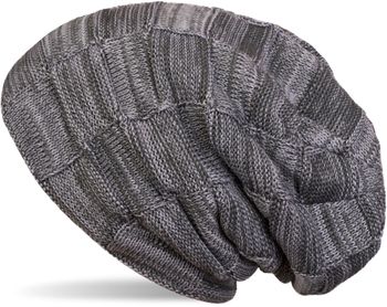 styleBREAKER warme Feinstrick Checked Beanie Mütze mit Flecht Muster und sehr weichem Fleece Innenfutter, Unisex 04024090