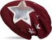 styleBREAKER warme Feinstrick Beanie Mütze mit All Over Vintage Stern Print, Pailletten Stern und sehr weichem Fleece Innenfutter 04024091